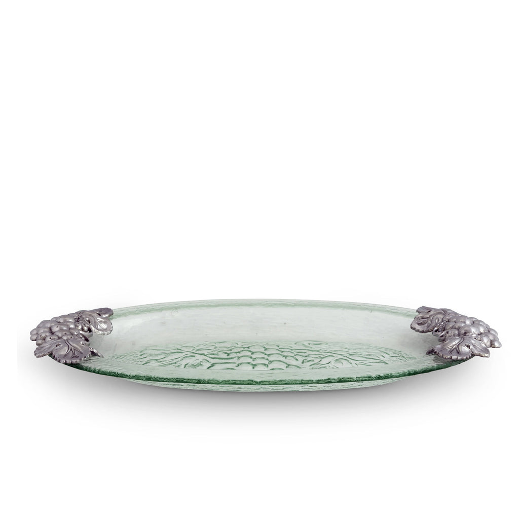 Grape Glass Platter | Elegant Table Décor & Entertaining Accent