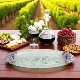 Grape Glass Platter | Elegant Table Décor & Entertaining Accent