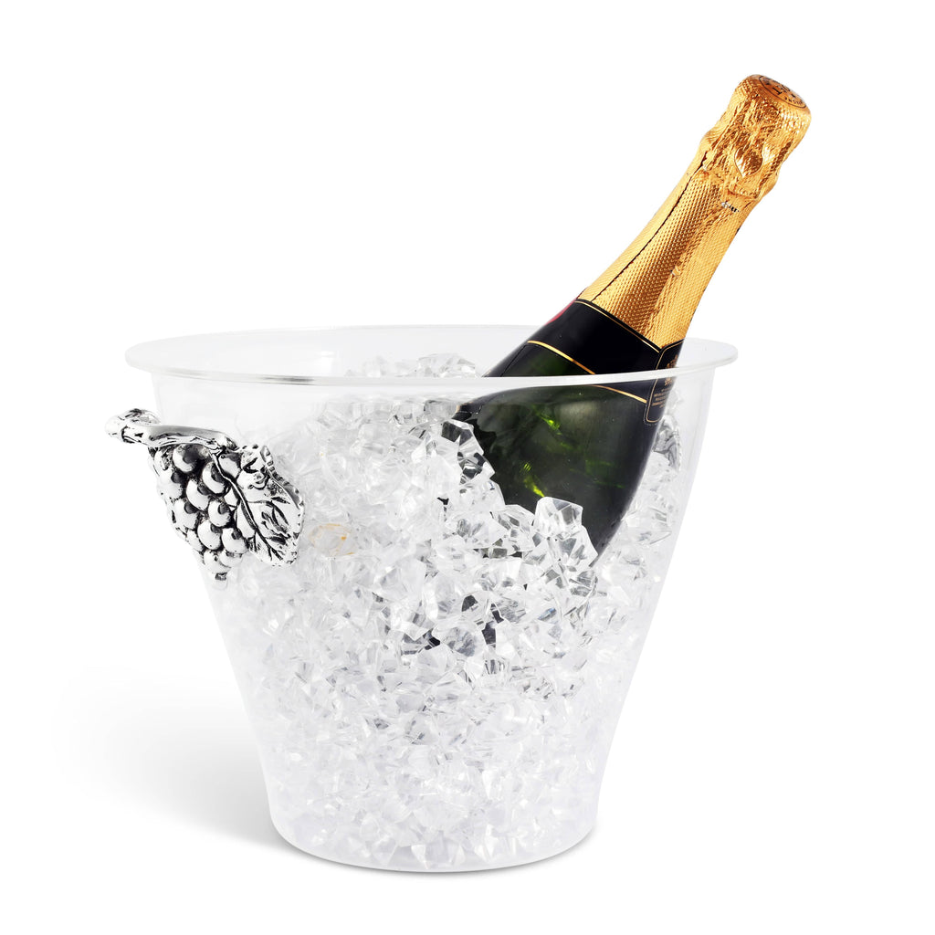 Grape Handle Ice Bucket Vineyard Bar Accent