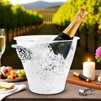 Grape Handle Ice Bucket Vineyard Bar Accent