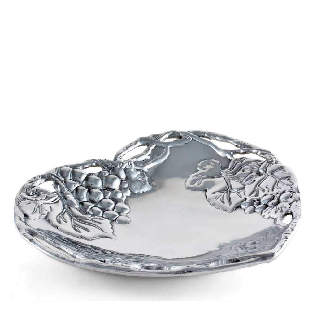 Grape Heart Coupe Tray Vineyard Accent