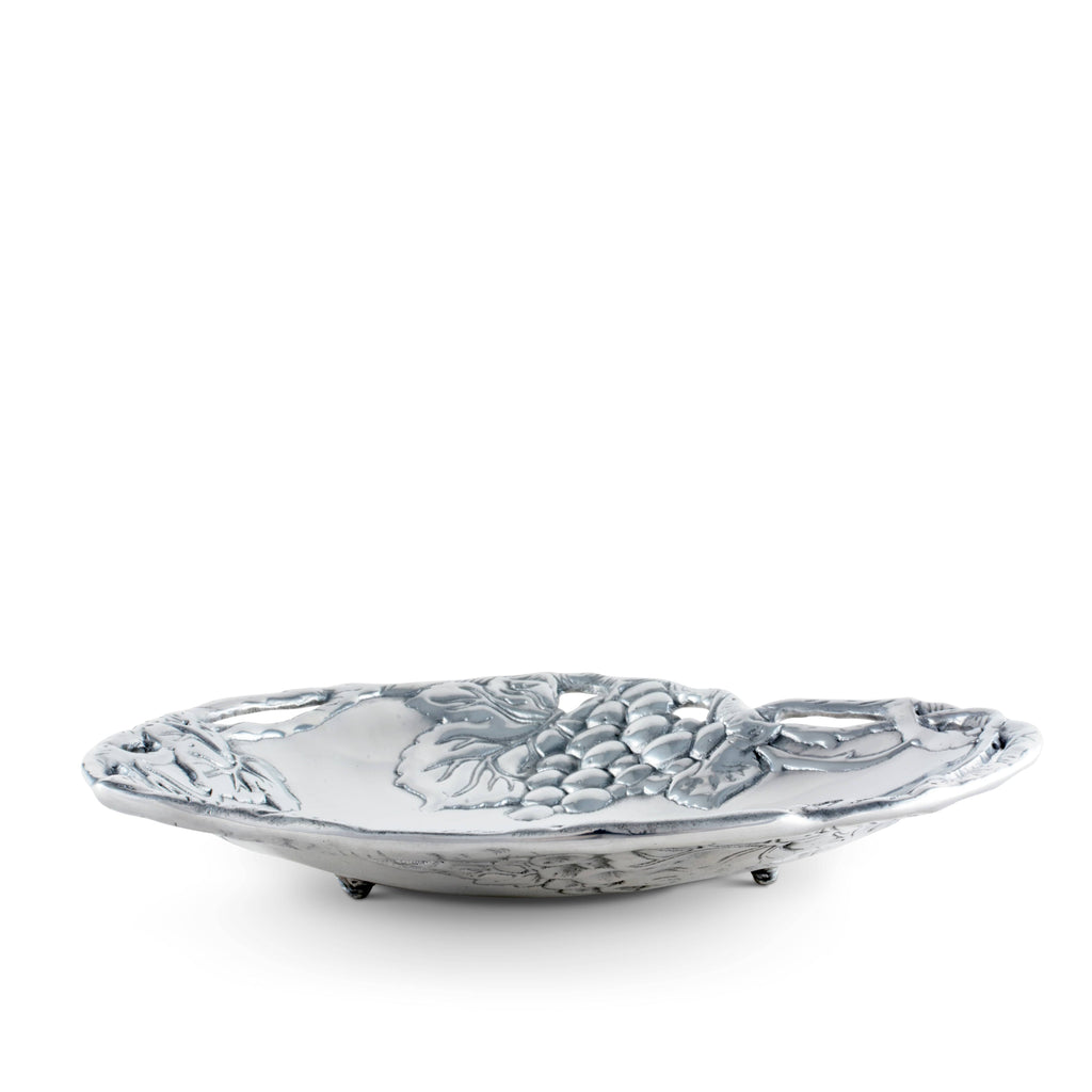 Grape Heart Coupe Tray Vineyard Accent