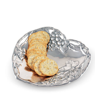 Grape Heart Coupe Tray Vineyard Accent