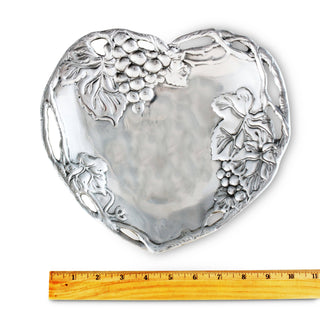 Grape Heart Coupe Tray Vineyard Accent