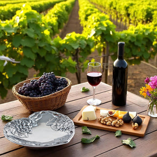 Grape Heart Coupe Tray Vineyard Accent