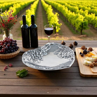 Grape Heart Coupe Tray Vineyard Accent