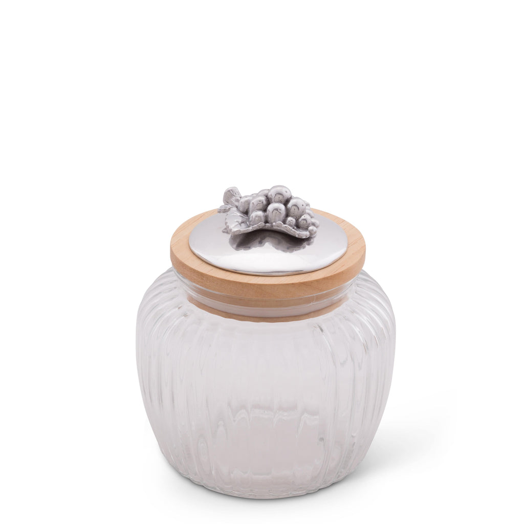 Grape Knob Glass Canisters Decorative Accent