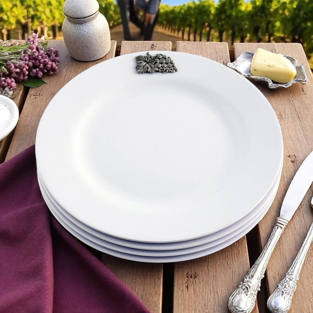 Grape Melamine Lunch Plates - Set of 4