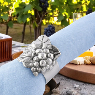 Grape Napkin Rings Set of 4 Vineyard Accent