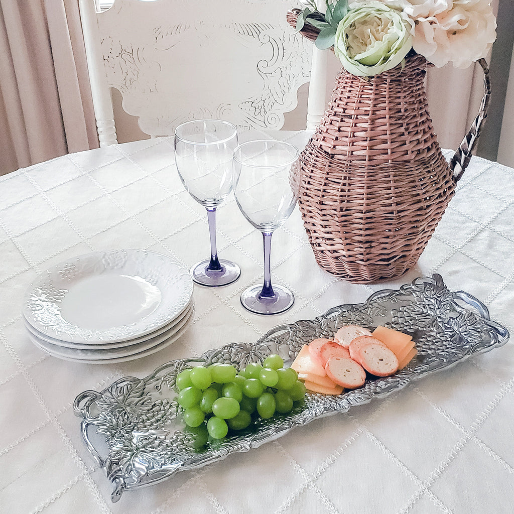 Grape Oblong Tray Vineyard Serving Accent