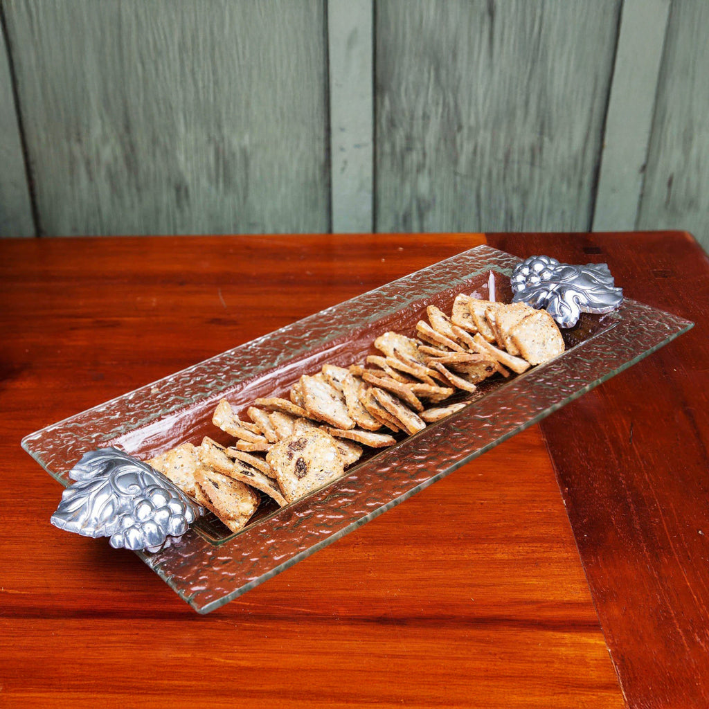 Sculpted Grape Oblong Tray | Classic Entertaining Accent