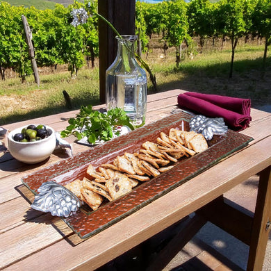 Sculpted Grape Oblong Tray | Classic Entertaining Accent