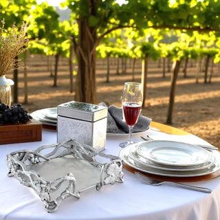 Grape Open Vine Napkin Box Vineyard Table Accent