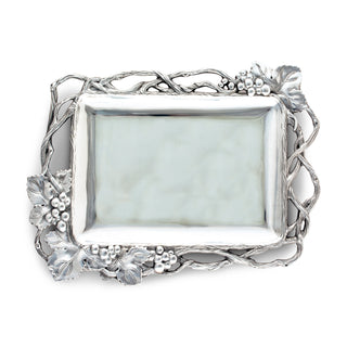 Grape Open Vine Rectangle Tray | Elegant Table Décor Accent