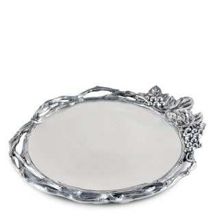 Grape Open Vine Round Tray Large Table Accent