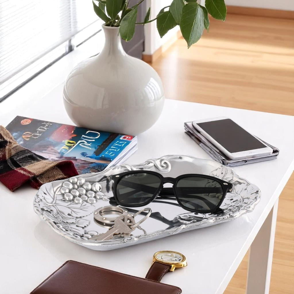 Grape Pattern Catch All | Elegant Table Décor & Accent Piece