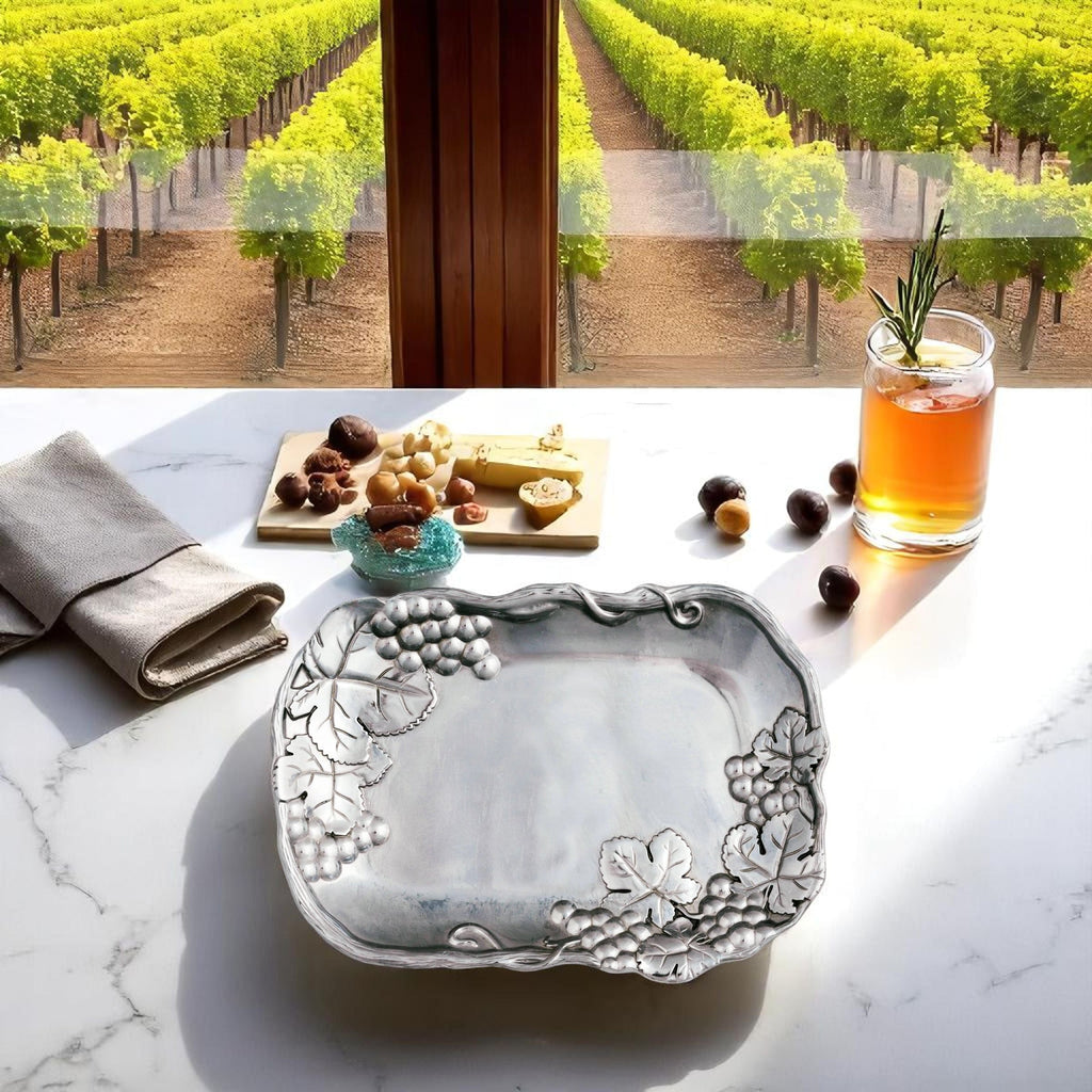 Grape Pattern Catch All | Elegant Table Décor & Accent Piece