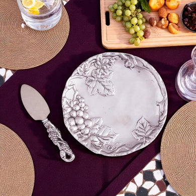 Sculpted Grape Brie Cheese Plate with Server | Artful Entertaining Detail