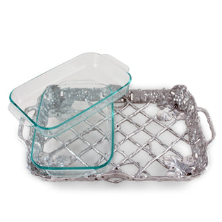 Sculpted Grape Pyrex Holder 2-Qt | Refined Baking Presentation