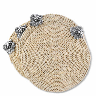 Grape Vineyard seagrass Placemats Set of 4 Table Accent