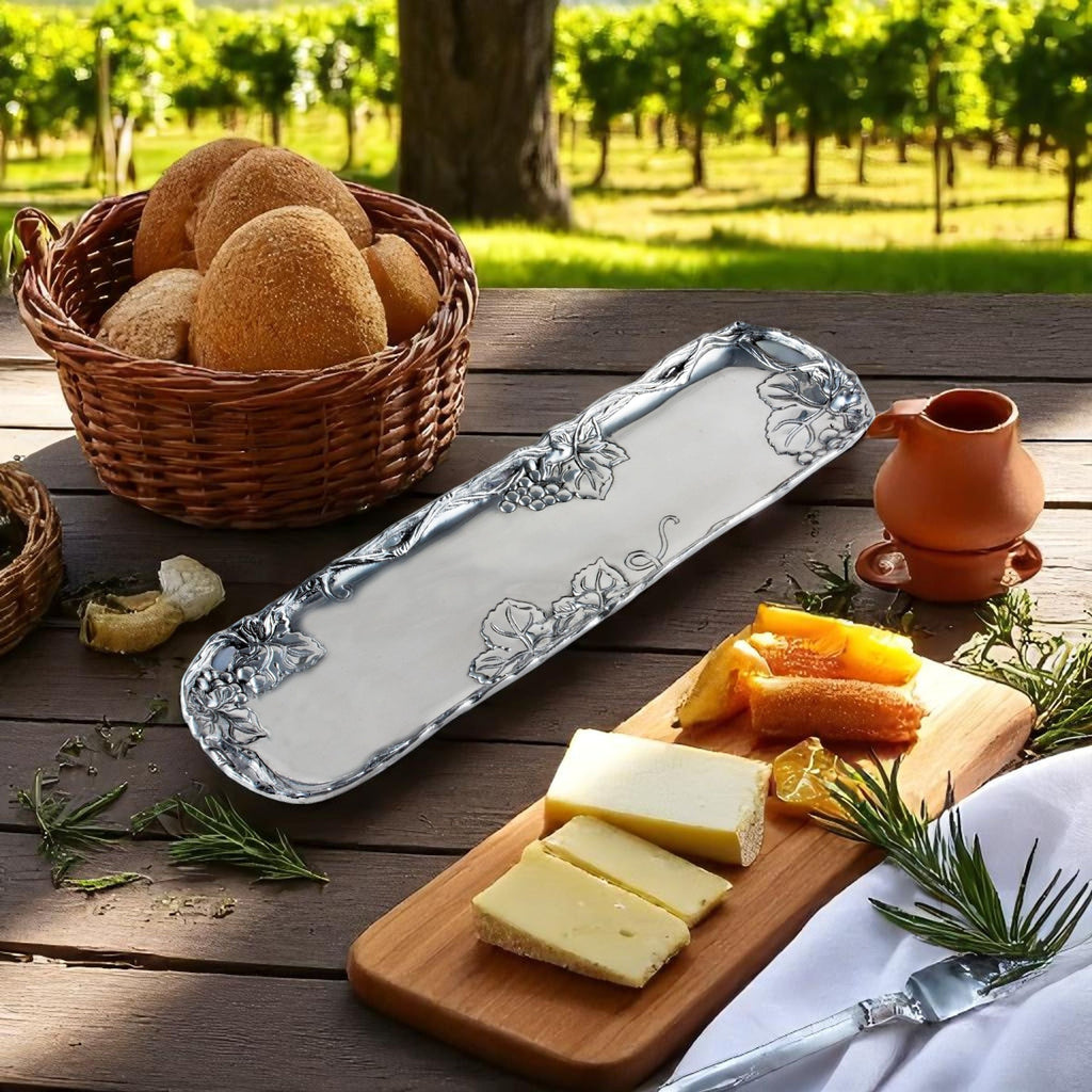 Grape Vineyard Oblong Tray Decorative Accent