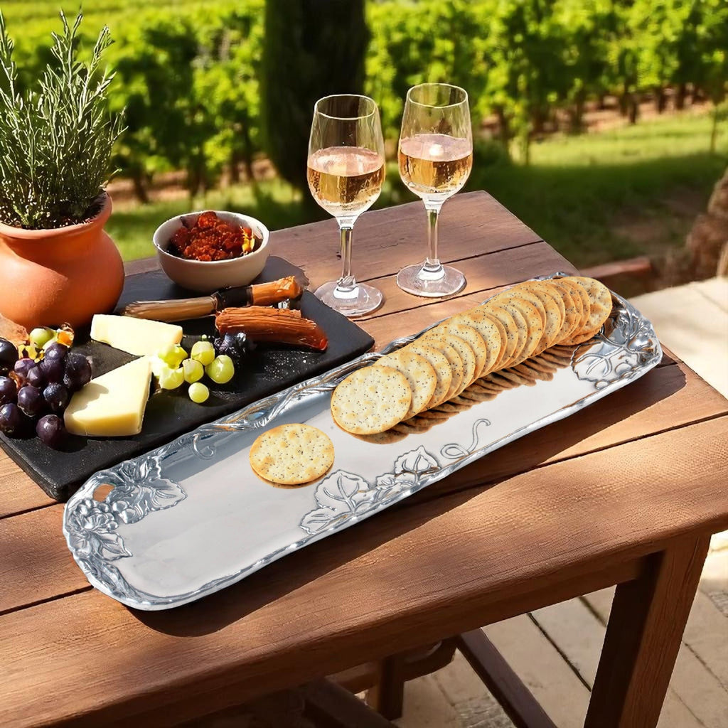 Grape Vineyard Oblong Tray Decorative Accent