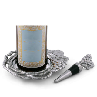 Grape Wine Coaster and Stopper Gift Set
