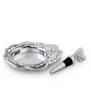 Grape Wine Coaster and Stopper Gift Set