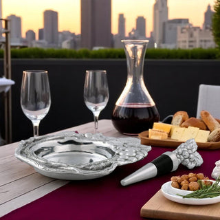 Grape Wine Coaster and Stopper Gift Set