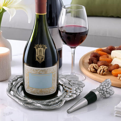 Grape Wine Coaster and Stopper Gift Set