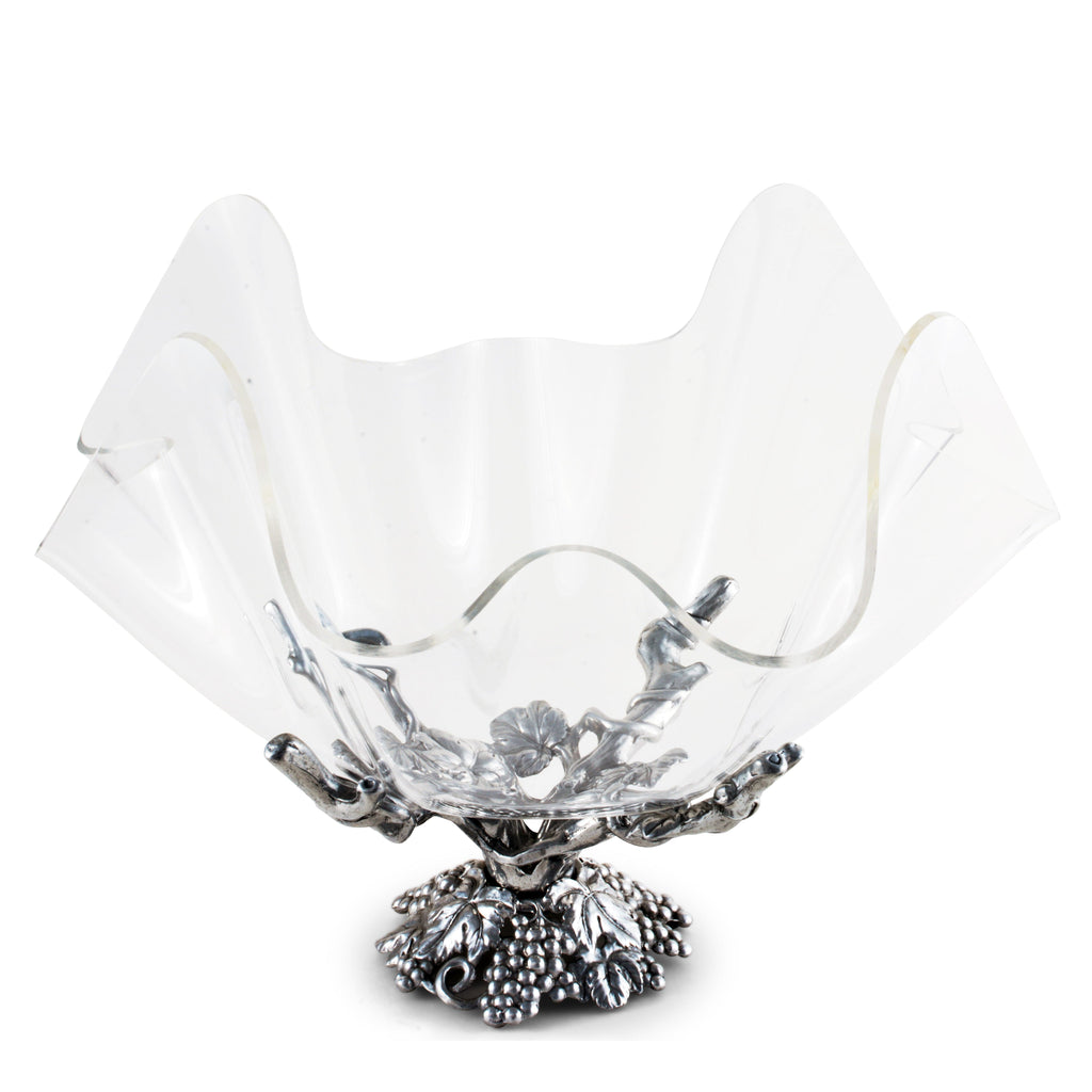 Grapevine Stand Acrylic Bowl 14″ | Elegant Entertaining Serveware