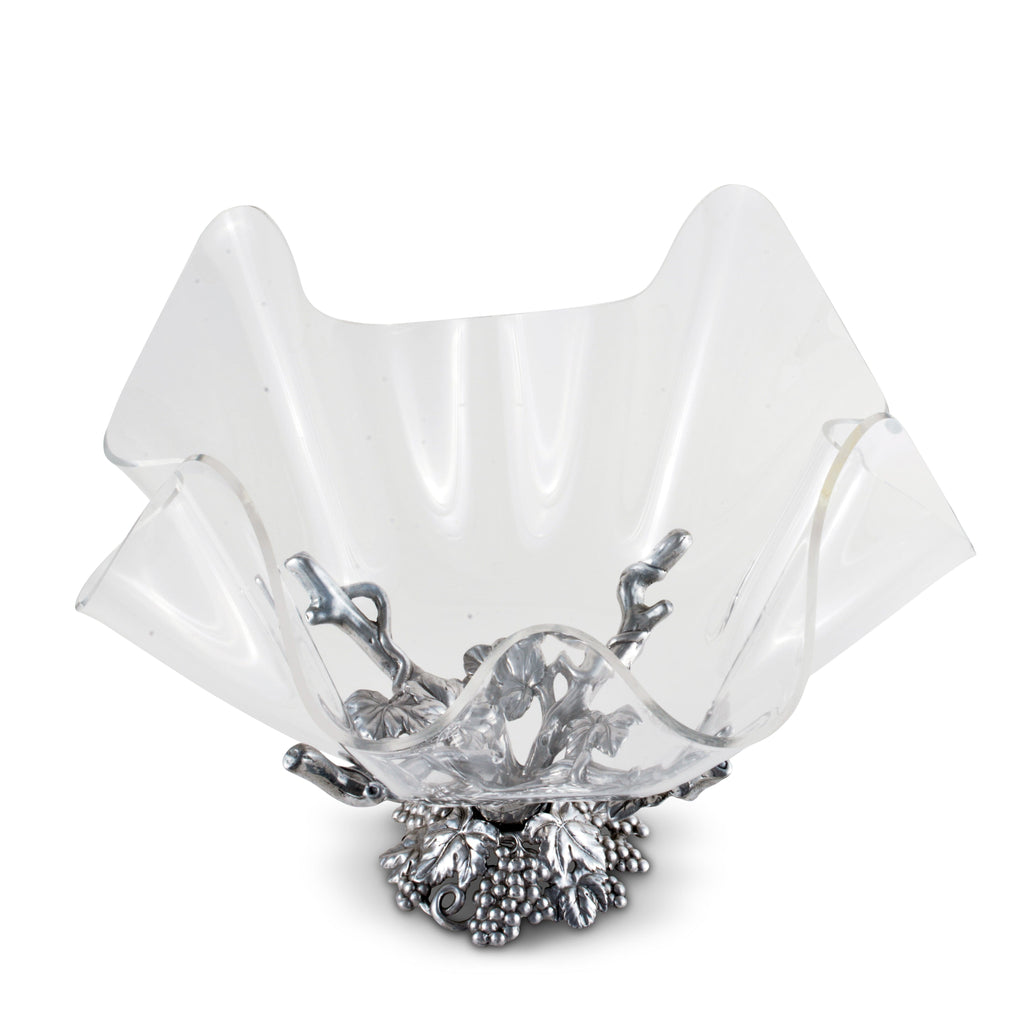 Grapevine Stand Acrylic Bowl 14″ | Elegant Entertaining Serveware