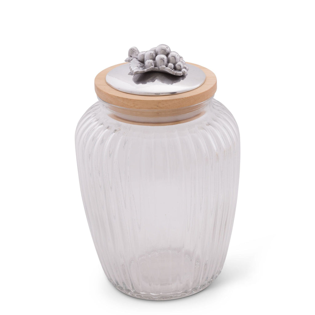 Grape Knob Glass Canisters Decorative Accent