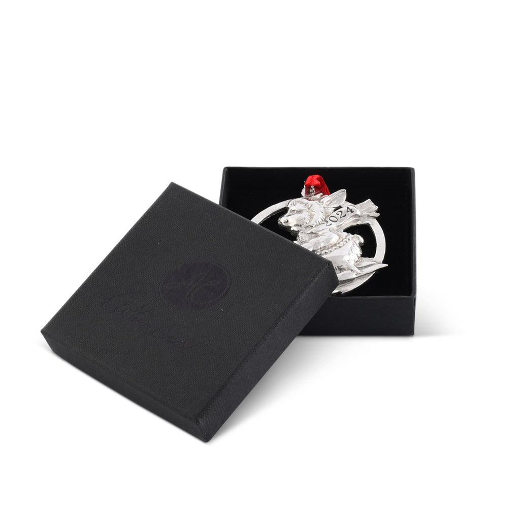 2024 Bunny Alpine Skiing Aluminum Ornament