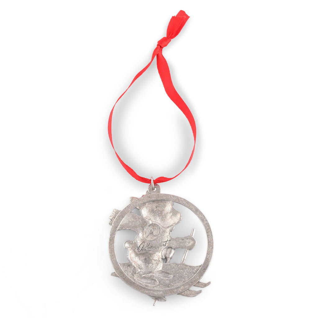 2024 Bunny Alpine Skiing Aluminum Ornament