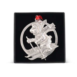 2024 Bunny Alpine Skiing Aluminum Ornament