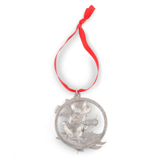 2024 Bunny Alpine Skiing Aluminum Ornament