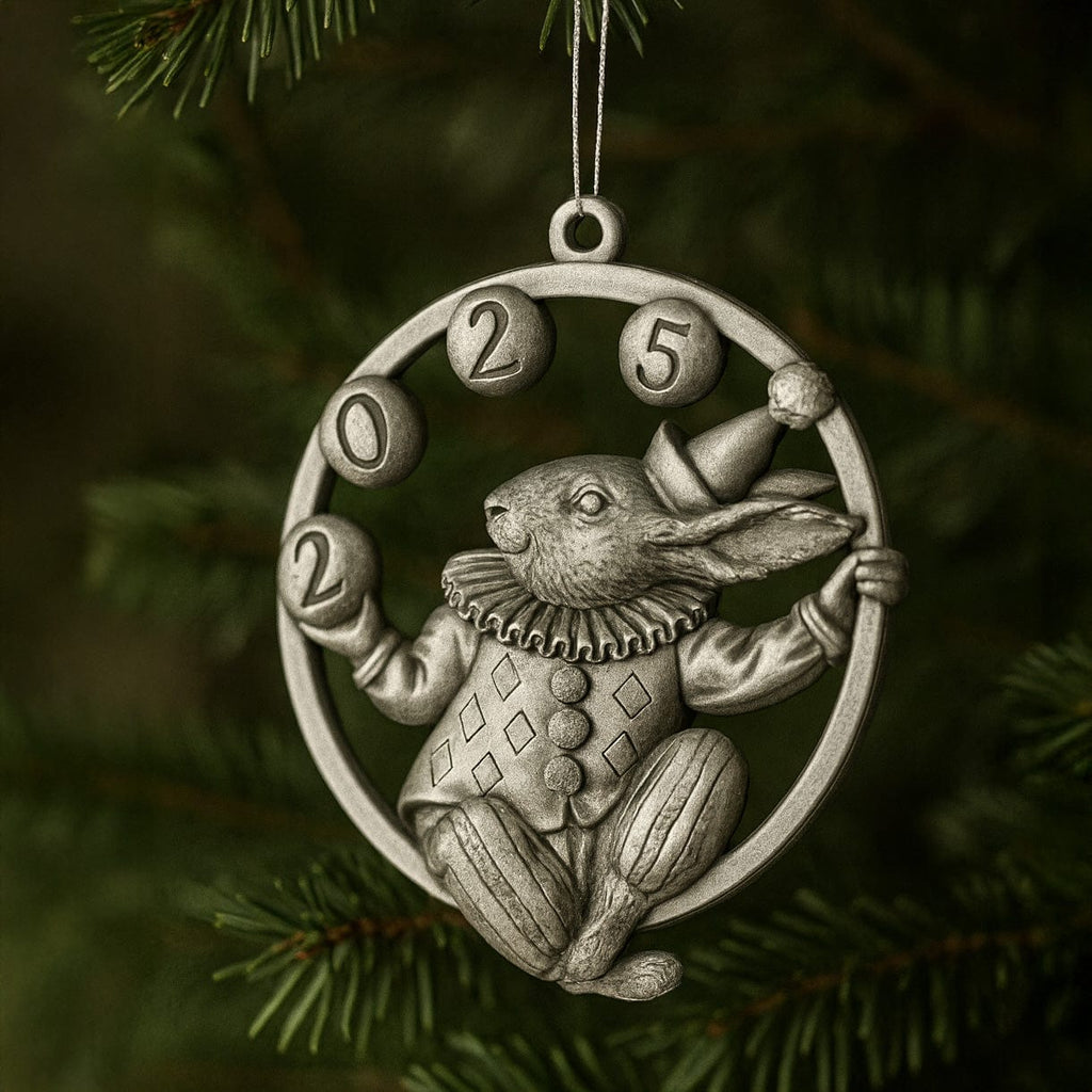 2025 Bunny Circus Pewter Ornament Collectible