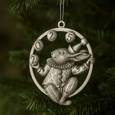 2025 Bunny Circus Pewter Ornament Collectible