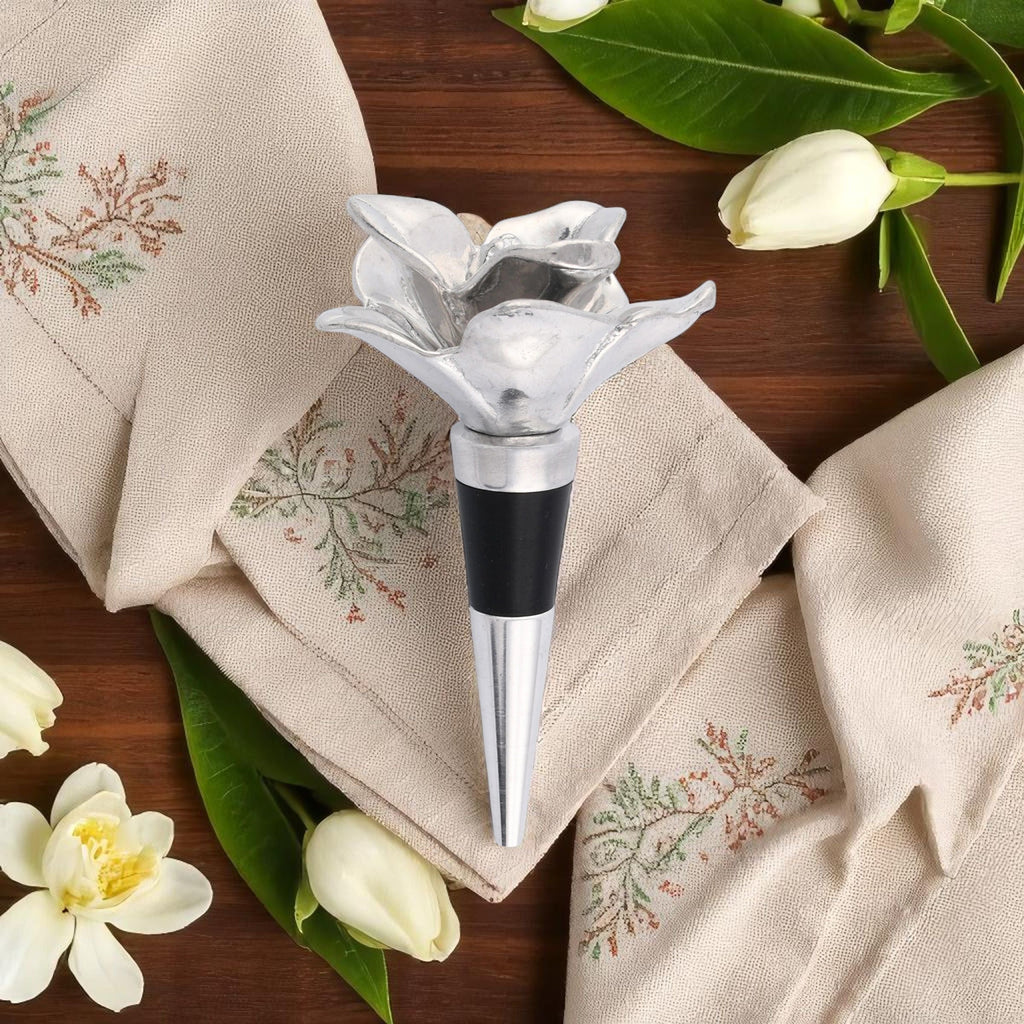 Magnolia Bottle Stopper Floral Bar Accent