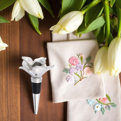 Magnolia Bottle Stopper Floral Bar Accent