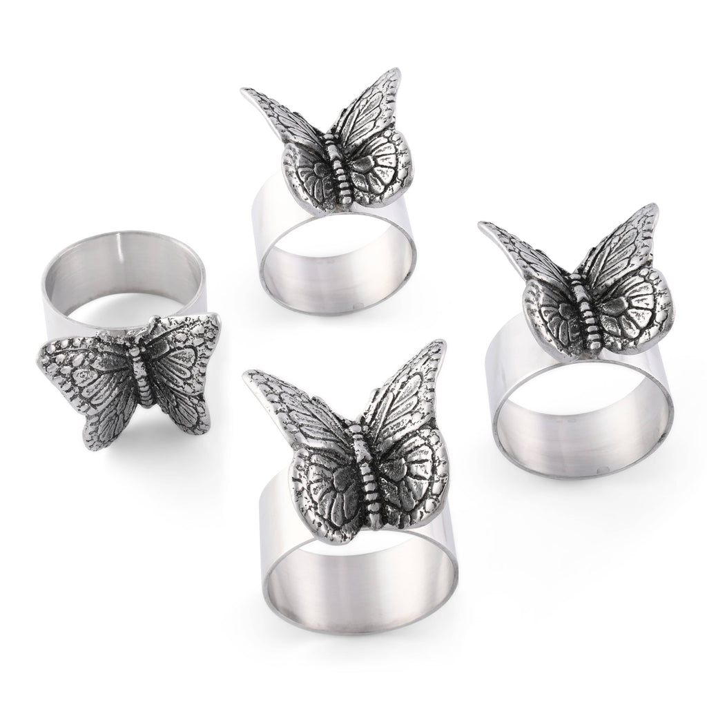 Butterfly Napkin Rings Set of 4