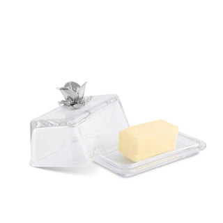 Magnolia Glass Butter Dish Table Accent