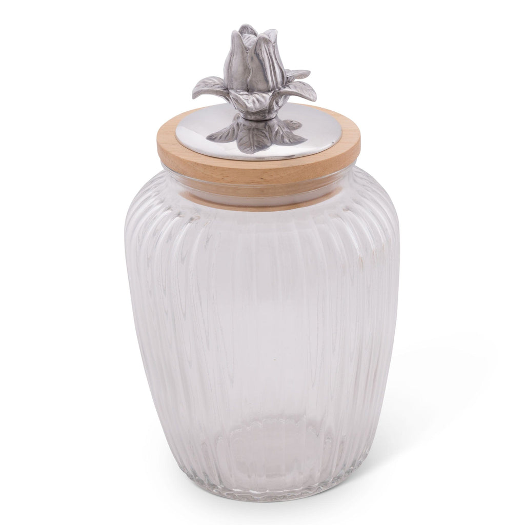 Magnolia Knob Glass Canisters Decorative Set