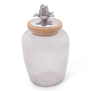 Magnolia Knob Glass Canisters Decorative Set