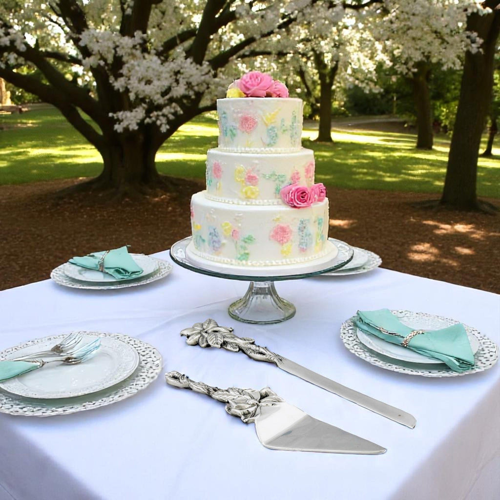 Magnolia Cake Knife and Pie Server Set