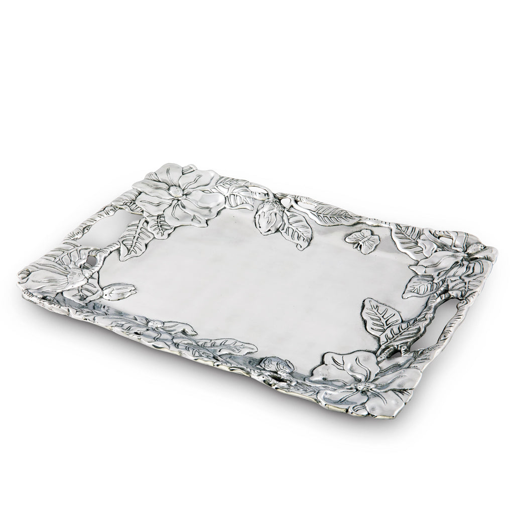 Magnolia Clutch Tray Floral Table Accent