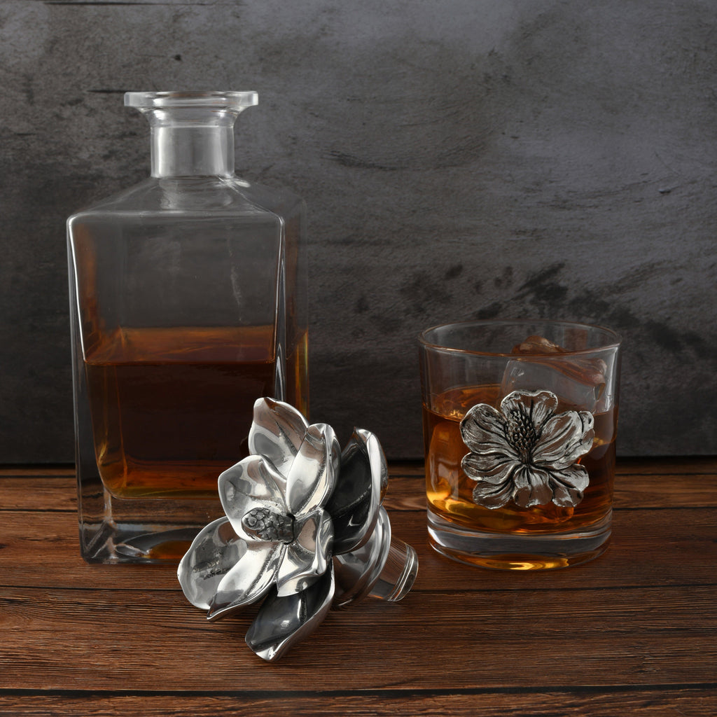 Magnolia Decanter Set with Coordinated Glasses