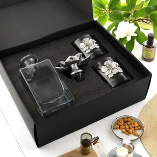 Magnolia Decanter Set with Coordinated Glasses