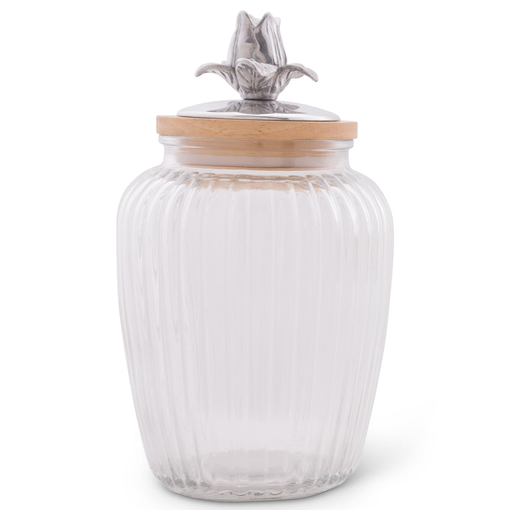 Magnolia Knob Glass Canisters Decorative Set